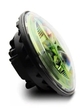 Raxiom Clear Lens Green Housing 7" LED Headlights Jeep Wrangler JK 2007-2018                                     - J154699 - Image 2