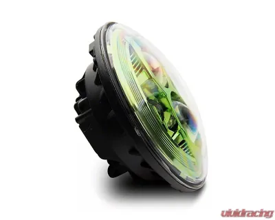 Raxiom Clear Lens Green Housing 7" LED Headlights Jeep Wrangler JK 2007-2018 - J154699