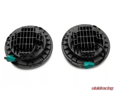 Raxiom Clear Lens Green Housing 7" LED Headlights Jeep Wrangler JK 2007-2018 - J154699