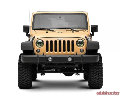 Raxiom Clear Lens Green Housing 7" LED Headlights Jeep Wrangler JK 2007-2018 - J154699