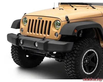Raxiom Clear Lens Green Housing 7" LED Headlights Jeep Wrangler JK 2007-2018 - J154699