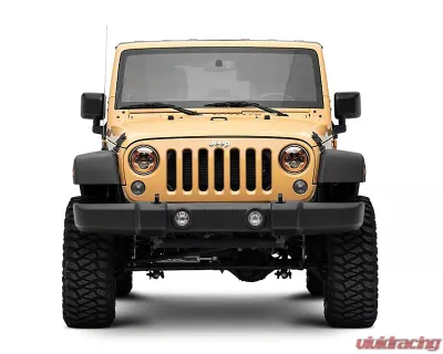 Raxiom Clear Lens Orange Housing 7" LED Headlights Jeep Wrangler JK 2007-2018 - J154700