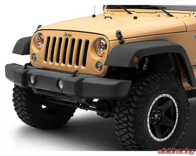 Raxiom Clear Lens Orange Housing 7" LED Headlights Jeep Wrangler JK 2007-2018 - J154700