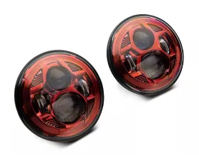 Raxiom Clear Lens Red Housing 7