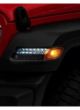 Raxiom Axial Series Smoked Lens Sequential LED Parking/Turn Signal Lights Jeep Wrangler JL Sport w/ Factory Halogen Lights 2018-2023                                     - J155019-JL - Image 6