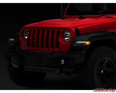 Raxiom Axial Series Smoked Lens Sequential LED Parking/Turn Signal Lights Jeep Wrangler JL Sport w/ Factory Halogen Lights 2018-2023 - J155019-JL