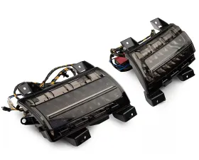 Raxiom Axial Series Smoked Lens Sequential LED Parking/Turn Signal Lights Jeep Wrangler JL Sport w/ Factory Halogen Lights 2018-2023