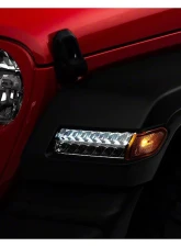 Raxiom Axial Series Chrome Housing Sequential LED Parking/Turn Signal Lights Jeep Wrangler JL Sport 2018-2023                                     - J155020-JL - Image 6