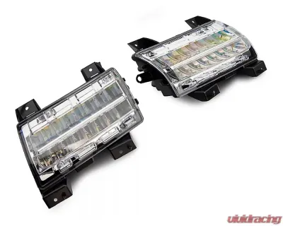 Raxiom Axial Series Chrome Housing Sequential LED Parking/Turn Signal Lights Jeep Wrangler JL Sport 2018-2023 - J155020-JL