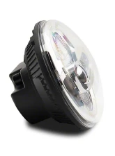 Raxiom Axial Series Clear Lens Chrome Housing 7" LED Headlights w/ DRL Jeep Wrangler TJ | JK 1997-2018                                     - J155569 - Image 2