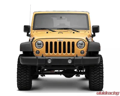 Raxiom Axial Series Clear Lens Chrome Housing 7" LED Headlights w/ DRL Jeep Wrangler TJ | JK 1997-2018 - J155569