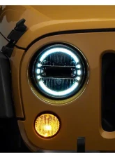 Raxiom Axial Series Clear Lens Chrome Housing 7" LED Headlights w/ DRL Jeep Wrangler TJ | JK 1997-2018                                     - J155569 - Image 8