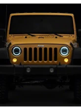 Raxiom Axial Series Clear Lens Chrome Housing 7" LED Headlights w/ DRL Jeep Wrangler TJ | JK 1997-2018                                     - J155569 - Image 11