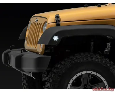Raxiom Axial Series Smoked Lens White LED Side Marker Lights Jeep Wrangler JK 2007-2018 - J163060