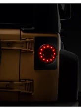 Raxiom Axial Series Clear Lens Black Housing Halo LED Tail Lights Jeep Wrangler JK 2007-2018                                     - J164240 - Image 7