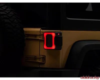 Raxiom Axial Series Smoked Lens Black Housing Carver LED Tail Lights Jeep Wrangler JK 2007-2018 - J164241