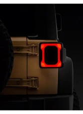 Raxiom Axial Series Smoked Lens Black Housing Carver LED Tail Lights Jeep Wrangler JK 2007-2018                                     - J164241 - Image 8