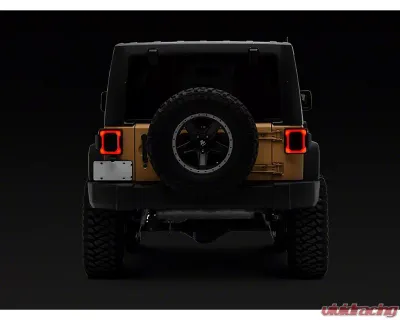 Raxiom Axial Series Smoked Lens Black Housing Carver LED Tail Lights Jeep Wrangler JK 2007-2018 - J164241