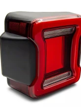 Raxiom Axial Series Red Lens Black Housing JL Style LED Tail Lights Jeep Wrangler JK 2007-2018                                     - J164242 - Image 2