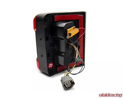 Raxiom Axial Series Red Lens Black Housing JL Style LED Tail Lights Jeep Wrangler JK 2007-2018 - J164242