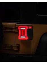 Raxiom Axial Series Red Lens Black Housing JL Style LED Tail Lights Jeep Wrangler JK 2007-2018                                     - J164242 - Image 6