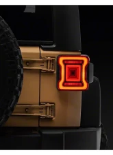 Raxiom Axial Series Red Lens Black Housing JL Style LED Tail Lights Jeep Wrangler JK 2007-2018                                     - J164242 - Image 8