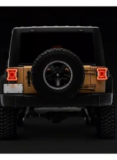 Raxiom Axial Series Red Lens Black Housing JL Style LED Tail Lights Jeep Wrangler JK 2007-2018                                     - J164242 - Image 9