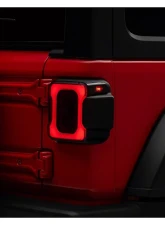 Raxiom Axial Series Smoked Lens Black Housing Carver LED Tail Lights Jeep Wrangler JL w/ Factory Halogen Tail Lights 2018-2024                                     - J164243-JL - Image 5