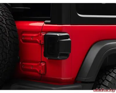 Raxiom Axial Series Smoked Lens Black Housing Carver LED Tail Lights Jeep Wrangler JL w/ Factory Halogen Tail Lights 2018-2024 - J164243-JL