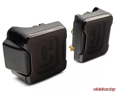 Raxiom Axial Series Smoked Lens Black Housing Carver LED Tail Lights Jeep Wrangler JL w/ Factory Halogen Tail Lights 2018-2024 - J164243-JL