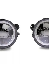Raxiom Axial Series Clear Lens Black Housing 9" LED Headlights Jeep Wrangler JL | Gladiator JT w/ Factory Halogen Headlights 2018-2024                                     - J164371 - Image 2