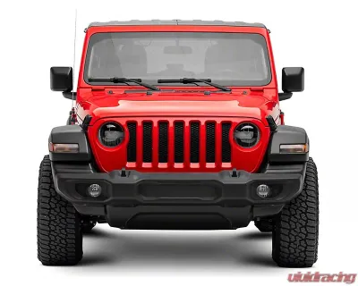 Raxiom Axial Series Clear Lens Black Housing 9" LED Headlights Jeep Wrangler JL | Gladiator JT w/ Factory Halogen Headlights 2018-2024 - J164371