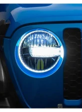 Raxiom Axial Series Clear Lens Black Housing 9" LED Headlights Jeep Wrangler JL | Gladiator JT w/ Factory Halogen Headlights 2018-2024                                     - J164371 - Image 17