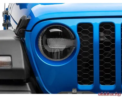 Raxiom Axial Series Clear Lens Black Housing 9" LED Headlights Jeep Wrangler JL | Gladiator JT w/ Factory Halogen Headlights 2018-2024 - J164371