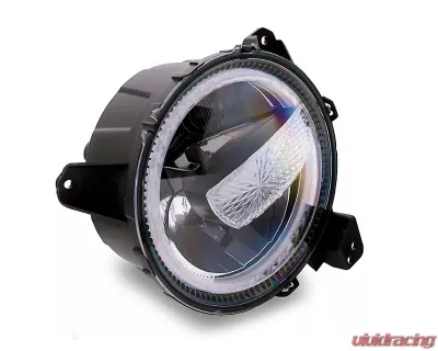 Raxiom Axial Series Clear Lens Black Housing 9" LED Headlights Jeep Wrangler JL | Gladiator JT w/ Factory Halogen Headlights 2018-2024 - J164371