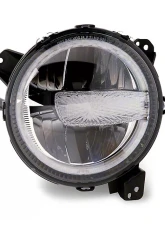 Raxiom Axial Series Clear Lens Black Housing 9" LED Headlights Jeep Wrangler JL | Gladiator JT w/ Factory Halogen Headlights 2018-2024                                     - J164371 - Image 4