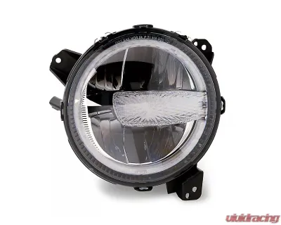 Raxiom Axial Series Clear Lens Black Housing 9" LED Headlights Jeep Wrangler JL | Gladiator JT w/ Factory Halogen Headlights 2018-2024 - J164371
