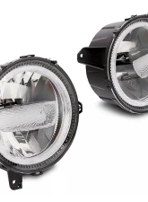 Raxiom Axial Series Clear Lens Black Housing 9" LED Headlights Jeep Wrangler JL | Gladiator JT w/ Factory Halogen Headlights 2018-2024                                     - J164371 - Image 20