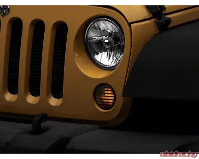 Raxiom Axial Series Old Glory Turn Signal Lights Jeep Wrangler JK 2007-2018 - J165072