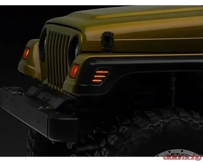 Raxiom Axial Series Smoked Lens LED Side Marker Lamps Jeep Wrangler TJ 1997-2006 - J166834