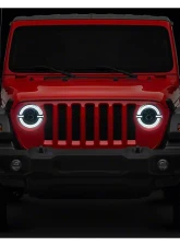Raxiom Axial Series Clear Lens Black Housing 9" Angel Eye LED Headlights Jeep Wrangler JL | Gladiator JT 2018-2024                                     - J167045 - Image 11