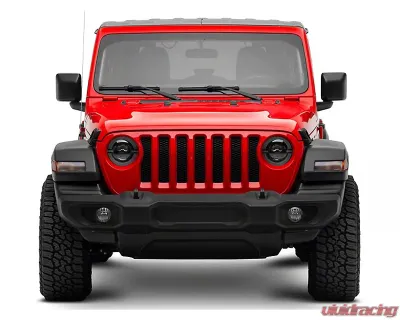 Raxiom Axial Series Clear Lens Black Housing 9" Angel Eye LED Headlights Jeep Wrangler JL | Gladiator JT 2018-2024 - J167045