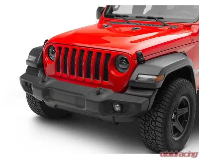 Raxiom Axial Series Clear Lens Black Housing 9" Angel Eye LED Headlights Jeep Wrangler JL | Gladiator JT 2018-2024 - J167045
