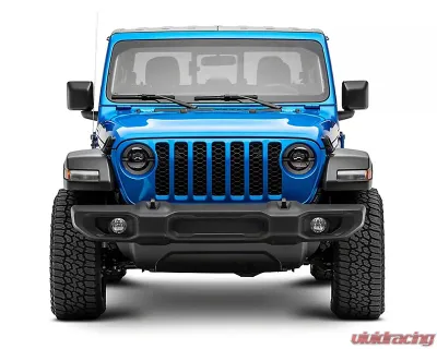 Raxiom Axial Series Clear Lens Black Housing 9" Angel Eye LED Headlights Jeep Wrangler JL | Gladiator JT 2018-2024 - J167045