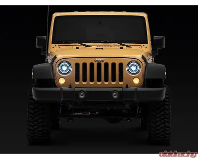 Raxiom Axial Series 7" Clear Lens Black Housing Dragon Eye LED Headlights Jeep Wrangler JK 2007-2018 - J167194