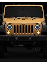 Raxiom Axial Series 7" Clear Lens Black Housing Dragon Eye LED Headlights Jeep Wrangler JK 2007-2018                                     - J167194 - Image 13