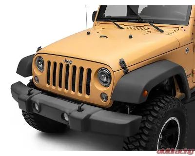 Raxiom Axial Series 7" Clear Lens Black Housing Dragon Eye LED Headlights Jeep Wrangler JK 2007-2018 - J167194