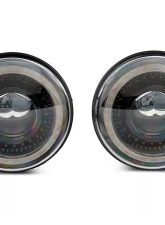 Raxiom Axial Series 7" Clear Lens Black Housing Dragon Eye LED Headlights Jeep Wrangler JK 2007-2018                                     - J167194 - Image 3