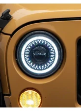 Raxiom Axial Series 7" Clear Lens Black Housing Dragon Eye LED Headlights Jeep Wrangler JK 2007-2018                                     - J167194 - Image 10