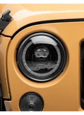 Raxiom Axial Series 7" Clear Lens Black Housing Dragon Eye LED Headlights Jeep Wrangler JK 2007-2018                                     - J167194 - Image 11